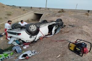 واژگونی مرگبار خودرو در جاده قزوین