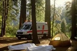 گازگرفتگی ۲ مرد و یک زن در چادر مسافرتی