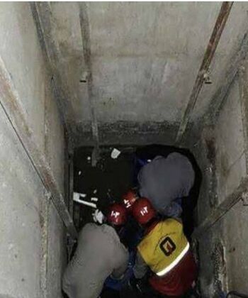 جان باختن یک نفر در سقوط بالابر استخر