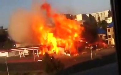 کارگر عاشق‌پیشه پمپ بنزین را به آتش کشید/ ویدئو