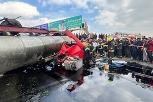 واژگونی تانکر سوخت قربانی گرفت
