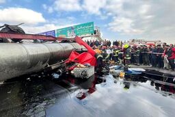 واژگونی تانکر سوخت قربانی گرفت