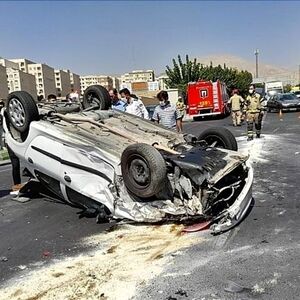 مصدومیت کودک ۸ ساله در حادثه رانندگی محور سبزوار به شاهرود
