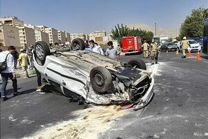 مصدومیت کودک ۸ ساله در حادثه رانندگی محور سبزوار به شاهرود