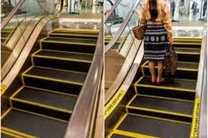 محاکمه زن انگلیسی به خاطر استفاده برعکس از پله‌برقی