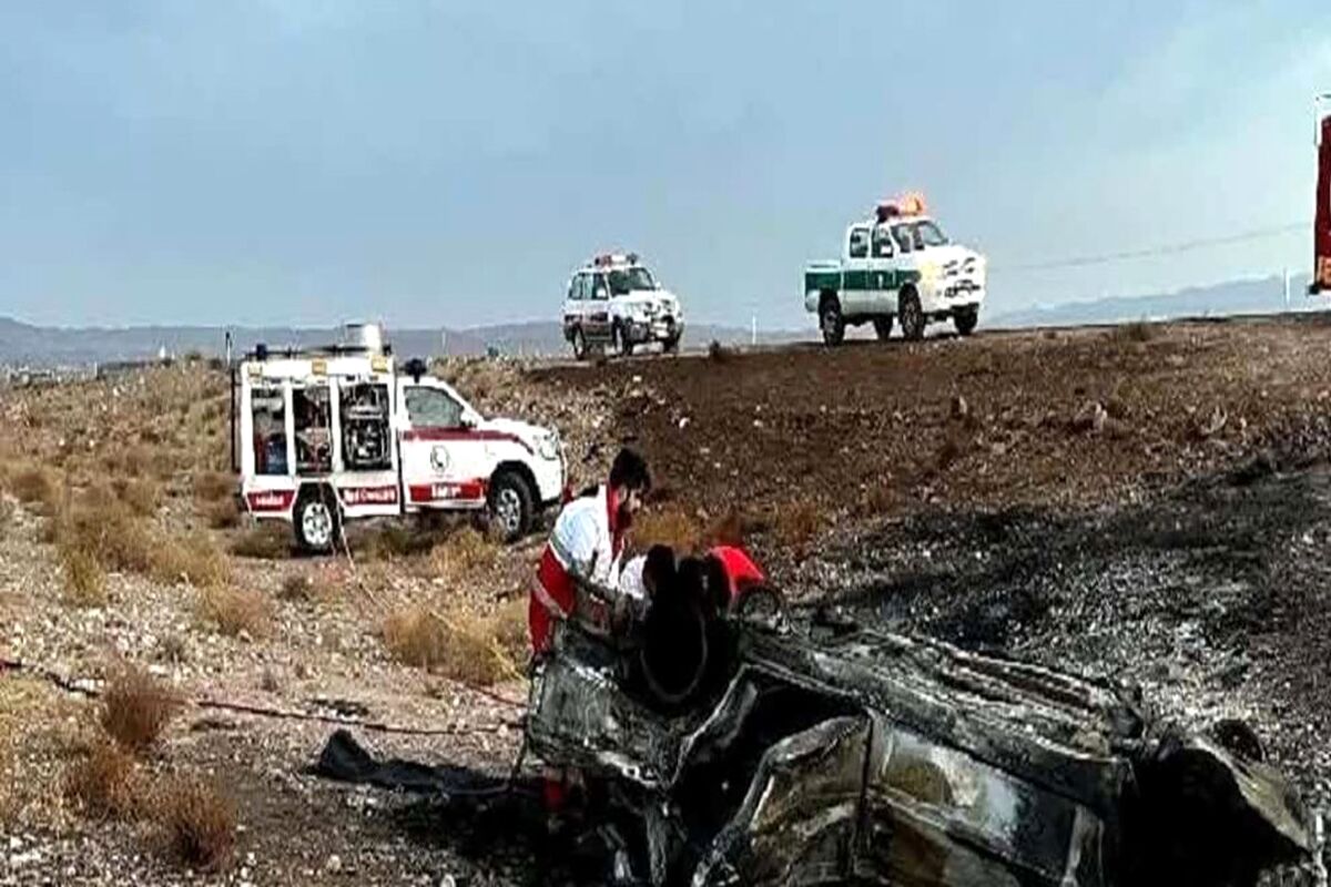 مرگ هولناک راننده خودروی سوخت در جاده گناباد 