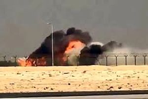 سقوط جنگنده هندی در نمایش هوایی دبی/ ویدئو