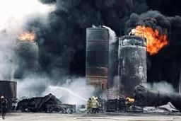 آتش‌سوزی در پالایشگاهی در مکزیک