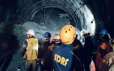 زنده ماندن 41 کارگر گرفتار در تونل ریخته شده