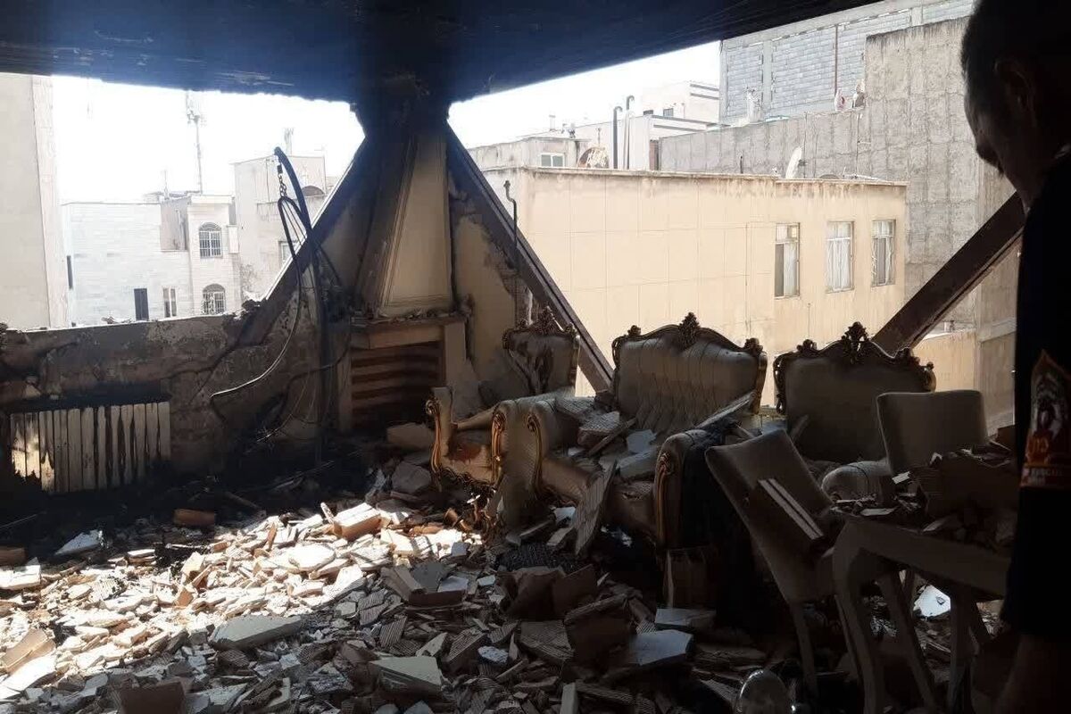 انفجار و آتش‌سوزی در یک ساختمان مسکونی در خیابان آیت به علت نشت گاز