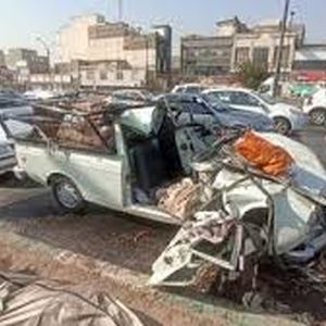 مرگ دلخراش پدر، مادر و کودک 2 ساله در تصادف صبح گاهی امروز تهران