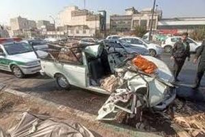 مرگ دلخراش پدر، مادر و کودک 2 ساله در تصادف صبح گاهی امروز تهران