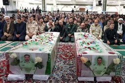 وداع با پیکر شهدای انتظامی در نهبندان 