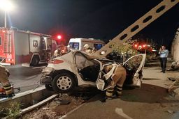 حادثه تلخ در بزرگراه شهید بابایی؛ برخورد پژو ۲۰۶ با گاردریل