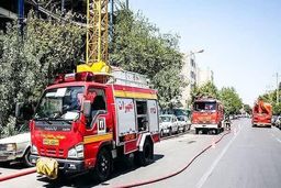 اتش سوزی در ساختمان مجاور بیمارستان «ایران‌مهر»