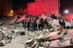 جان باختن ۱۹ شهروند مغربی در اثر ریزش ساختمان
