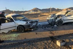 برخورد مرگبار پژو و پراید در محور بهاباد