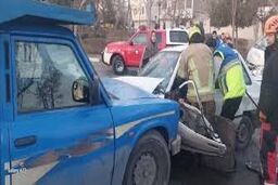 تصادف نیسان با سرویس مدرسه دخترانه
