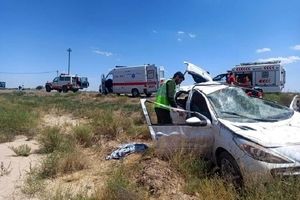 مصدومیت ۶ تبعه خارجی در سانحه واژگونی خودرو در محور سرخه-آرادان