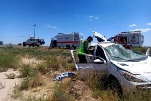 مصدومیت ۶ تبعه خارجی در سانحه واژگونی خودرو در محور سرخه-آرادان