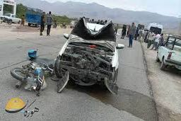 جان باختن راکب موتور سیکلت در تصادف با سمند