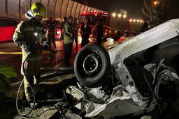 تصادف مرگبار در بزرگراه حکیم/ دو جوان فوت کردند/ ویدئو