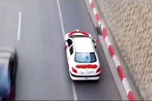 لحظه تصادف شدید عروس و داماد/ ویدئو 