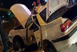 مرگ مرد تهرانی در تصادف هولناک با تیر چراغ برق