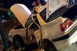 مرگ مرد تهرانی در تصادف هولناک با تیر چراغ برق