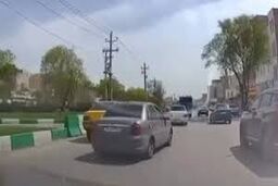 برخورد یک خودرو با سرباز در تبریز/ ویدئو