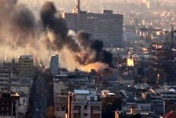 وقوع آتش سوزی حوالی لاله زار تهران 