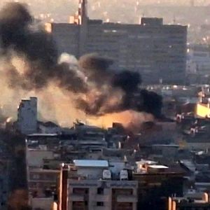 وقوع آتش سوزی حوالی لاله زار تهران 