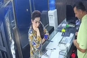 این زن جوان دزد طلافروشی مهرشهر کرج را می شناسید؟/ ویدئو