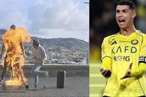 آتش زدن مجسمه «رونالدو» در زادگاهش