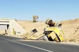 مرگ یک راننده بر اثر سقوط ناگهانی بیل مکانیکی