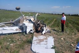 سقوط بالگرد آموزشی در فرودگاه قزوین/ ویدئو