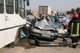 ۳ کشته در برخورد اتوبوس با پژو پارس در محور آشخانه–گلستان