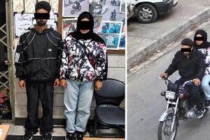 دستگیری سارق موتورسیکلت های مشهد با یک دختر جوان 